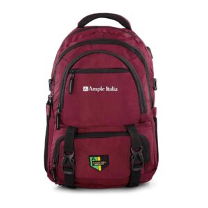 The Crimson Grid Backpack (Maroon)