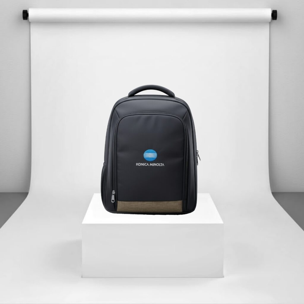 Custom promotional backpack with logo printing